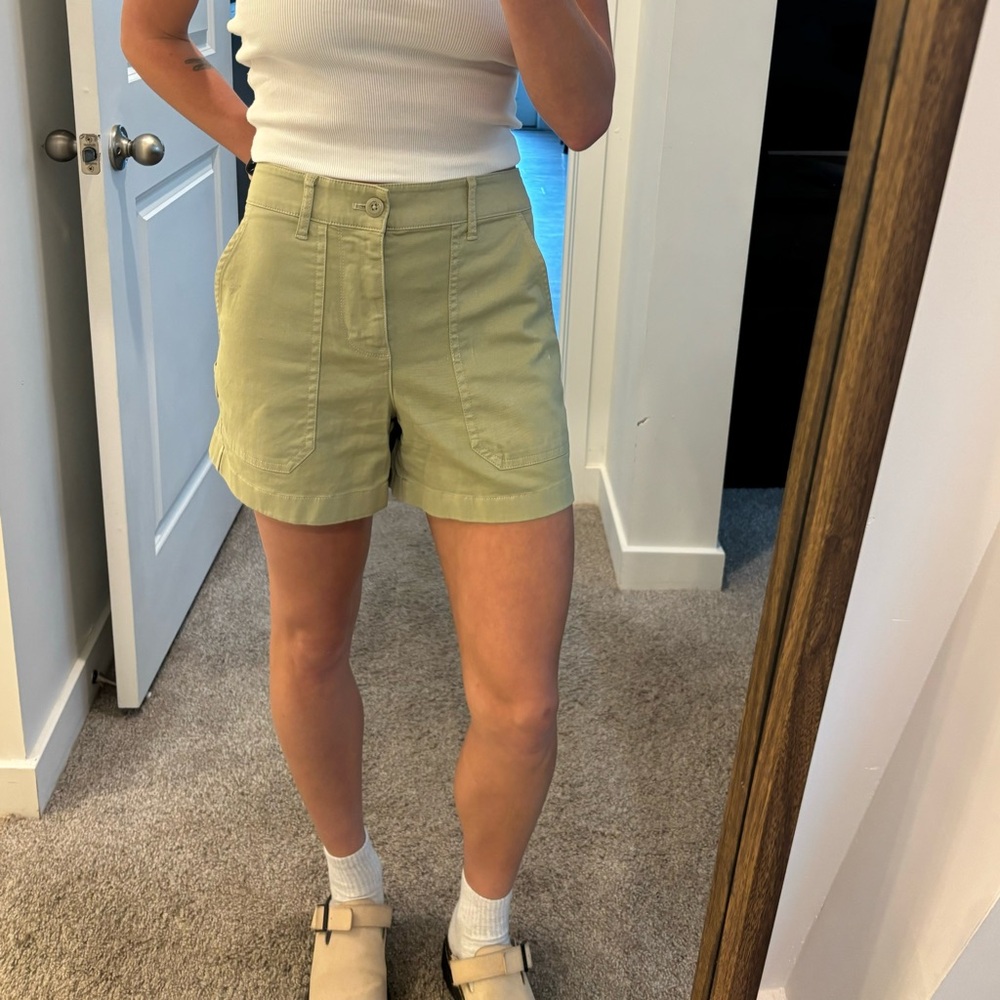 J.Crew cotton shorts in khaki green